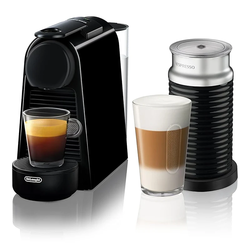 Nespresso Essenza Mini Black with Aeroccino 3 by De’Longhi