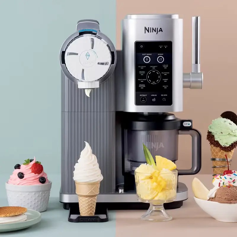 Ninja NC701 CREAMi Scoop & Swirl 13-in-1 Ice Cream and Soft Serve Maker, Platinum Silver - Image 3